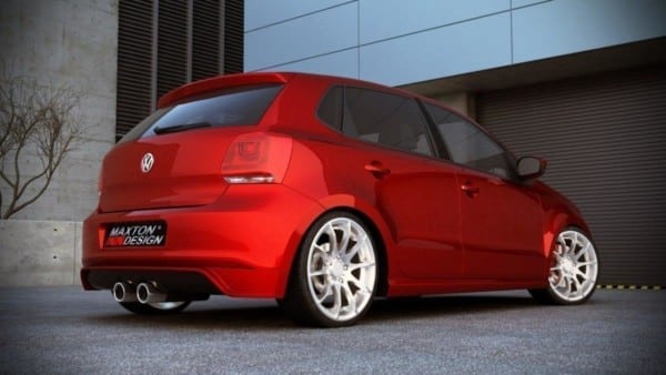MAXTON DESIGN - Difúzor zadného náraznika  VW Polo mk5 , Sklené vlákno zaklad. náter