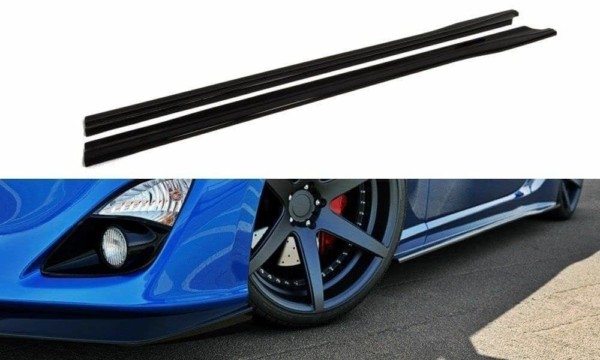 MAXTON DESIGN - Lišty pod prahy TOYOTA GT86 , Čierny lesk