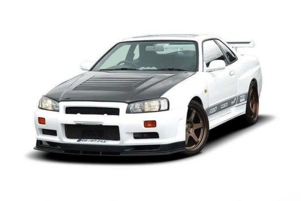 MAXTON DESIGN - Spoiler pod Predný náraznik   NISSAN SKYLINE R34 GTR (FOR 2299 BUMPER) GTR LOOK , Sklené vlákno zaklad. náter