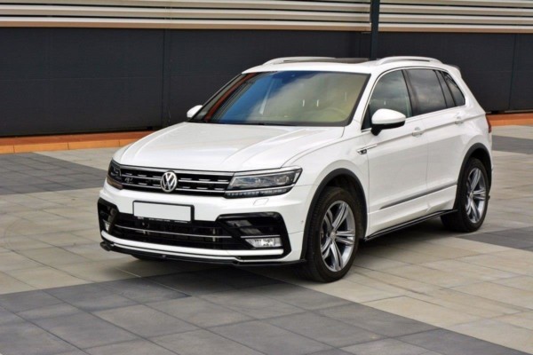 MAXTON DESIGN - Spoiler pod Predný náraznik   Vw Tiguan Mk2 R-Line , Textured – Obrázok 2