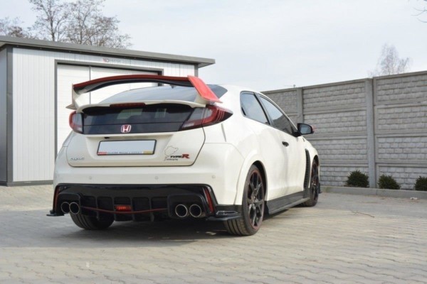 MAXTON DESIGN - Difúzor zadného náraznika  HONDA CIVIC IX TYPE R , Čierny lesk – Obrázok 9