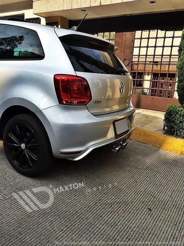 MAXTON DESIGN - Difúzor zadného náraznika  VW Polo mk5 GTI , Sklené vlaknov bez P.U – Obrázok 3