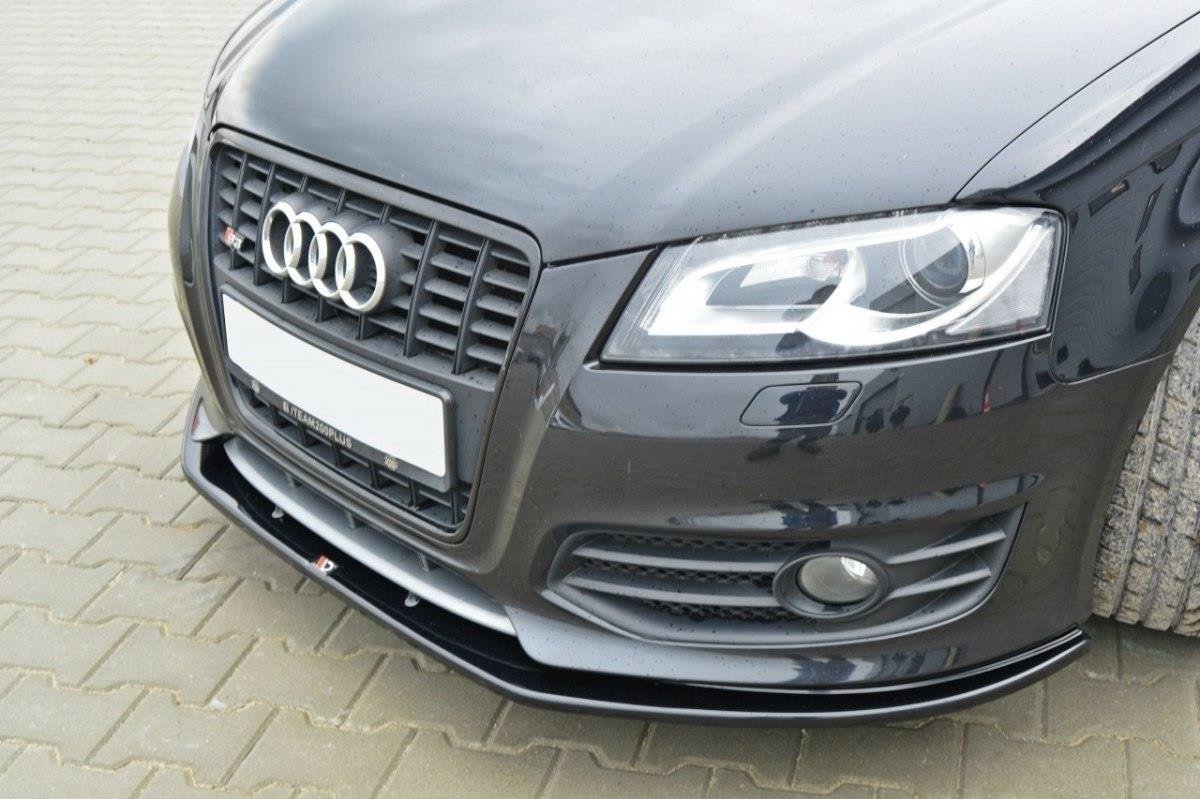 MAXTON DESIGN - Spoiler pod Predný náraznik V.2 Audi S3 8P FL , Čierny lesk – Obrázok 4