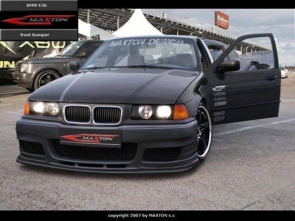MAXTON DESIGN - Predný náraznik < M.A.F.I.A. > vhodné pre BMW 3 E36 , Sklené vlákno v zaklad. nátere