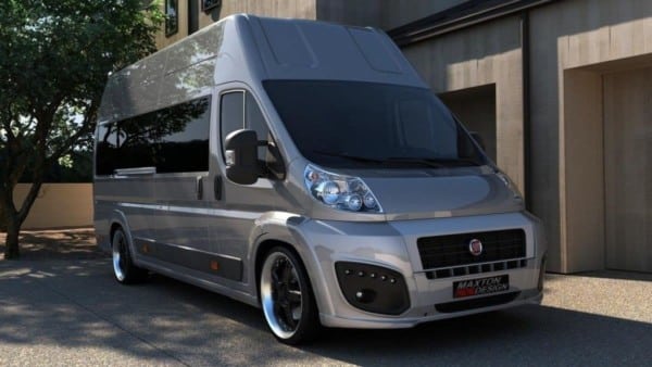 MAXTON DESIGN - Predný náraznik FIAT DUCATO III WITH LED , Sklené vlákno zaklad. náter