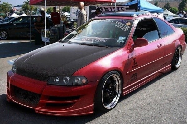 MAXTON DESIGN - Predný náraznik HONDA CIVIC V < INFERNO > , Sklené vlákno v zaklad. nátere