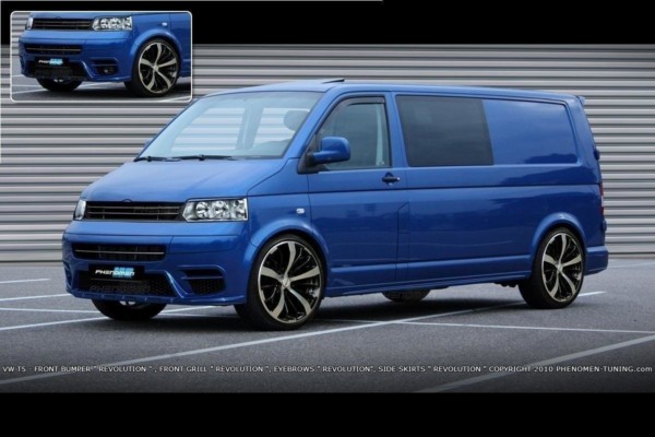 MAXTON DESIGN - Predný náraznik VW T5 < REVOLUTION > TUV TEILGUTACHTEN , Sklené vlákno v zaklad. nátere