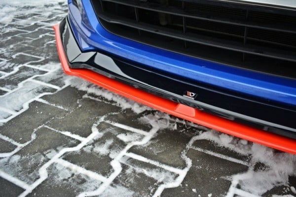 MAXTON DESIGN - Spoiler pod Predný náraznik   V.5 SUBARU BRZ FACELIFT , Čierny lesk  + Red – Obrázok 3