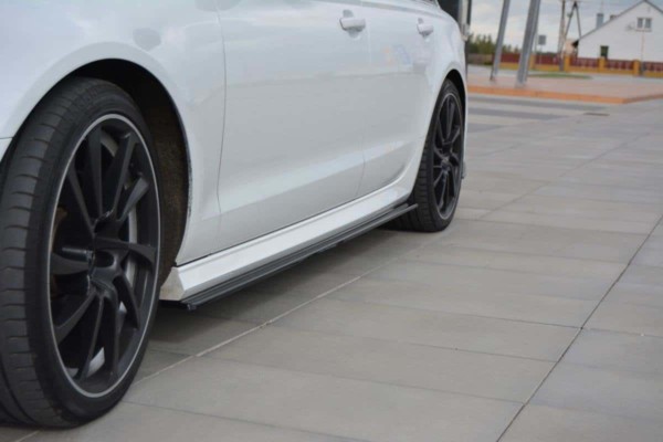 MAXTON DESIGN - Lišty pod prahy Audi A6 C7 S-line/ S6 C7 Facelift , Čierny lesk – Obrázok 2