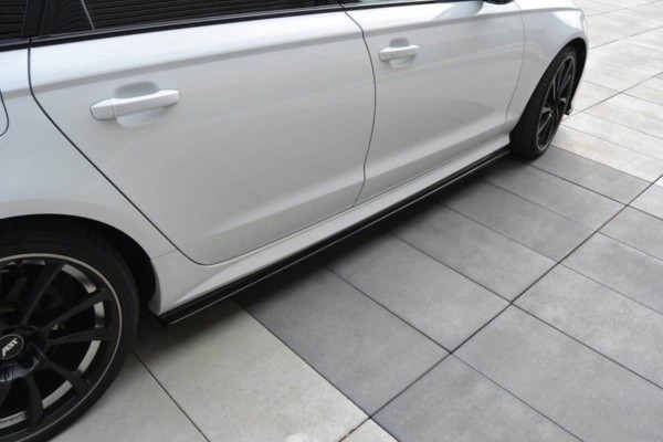 MAXTON DESIGN - Lišty pod prahy Audi A6 C7 S-line/ S6 C7 Facelift , Čierny lesk – Obrázok 3