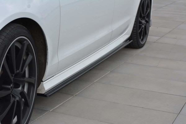 MAXTON DESIGN - Lišty pod prahy Audi A6 C7 S-line/ S6 C7 Facelift , Čierny lesk – Obrázok 5