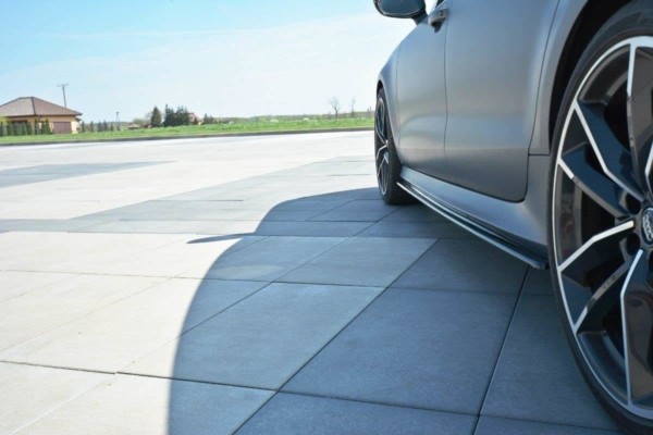MAXTON DESIGN - Lišty pod prahy Audi RS7 C7 FL , 
Čierny lesk – Obrázok 4