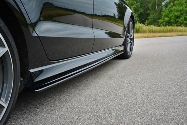 MAXTON DESIGN - Lišty pod prahy Splitters Audi S3 / A3 S-Line 8V / 8V FL Sedan , 
Čierny lesk – Obrázok 4