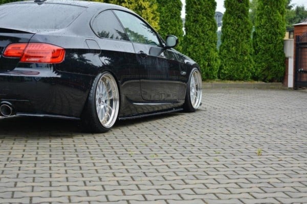MAXTON DESIGN - Lišty pod prahy for vhodné pre BMW 3 E92 M-PACK FACELIFT , Čierny lesk – Obrázok 3