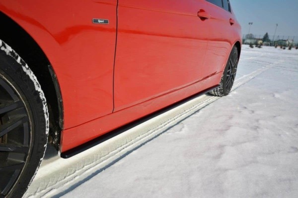 MAXTON DESIGN - Lišty pod prahy BMW 3 F30 , Čierny lesk