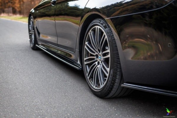 MAXTON DESIGN - Lišty pod prahy for vhodné pre BMW 5 G30/ G31 M-Pack , Čierny lesk – Obrázok 2