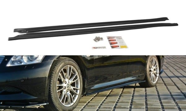 MAXTON DESIGN - Lišty pod prahy Infiniti G37 Sedan , Čierny lesk