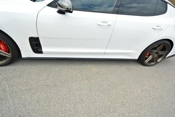 MAXTON DESIGN - Lišty pod prahy KIA STINGER GT , Čierny lesk – Obrázok 2