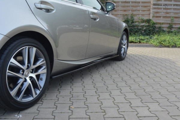 MAXTON DESIGN - Lišty pod prahy Lexus IS Mk3/ Mk3 Facelift , Čierny lesk