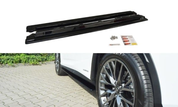 MAXTON DESIGN - Lišty pod prahy Lexus RX Mk4 , Čierny lesk