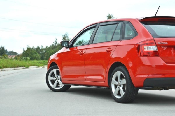 MAXTON DESIGN - Lišty pod prahy Skoda Rapid , Čierny lesk – Obrázok 2