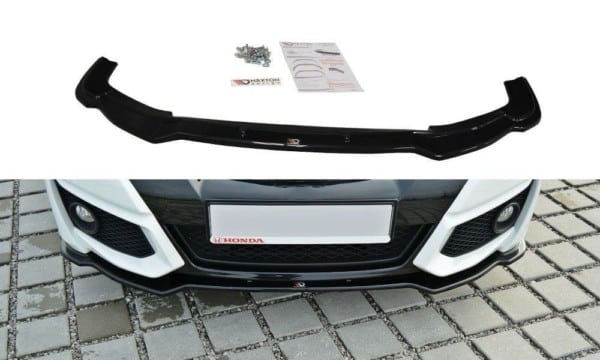 MAXTON DESIGN - Spoiler pod Predný náraznik   Honda Civic Mk9 Facelift , Čierny lesk