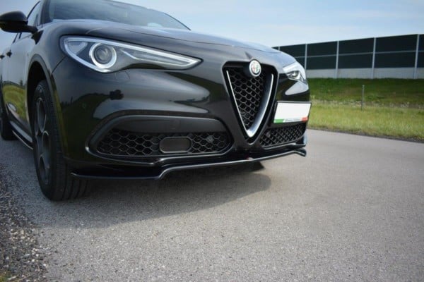 MAXTON DESIGN - Spoiler pod Predný náraznik   V.1 Alfa Romeo Stelvio , Čierny lesk – Obrázok 2