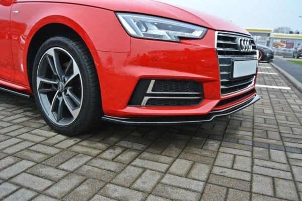 MAXTON DESIGN - Spoiler pod Predný náraznik   V.1 Audi S4 / A4 S-Line B9 , Čierny lesk – Obrázok 3
