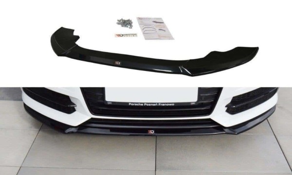 MAXTON DESIGN - Spoiler pod Predný náraznik   V.1 Audi A6 C7 S-line/ S6 C7 Facelift , Čierny lesk