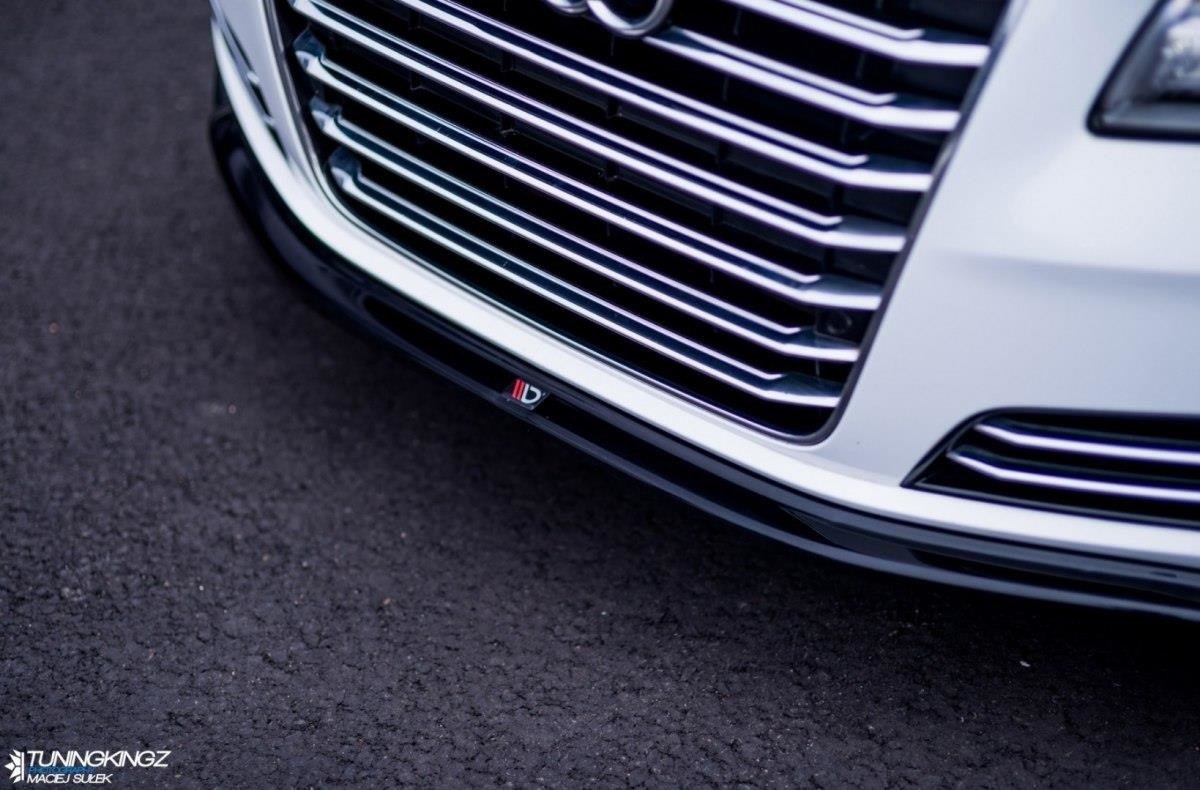 MAXTON DESIGN - Spoiler pod Predný náraznik V.1 Audi A8 D4 , Čierny lesk – Obrázok 2