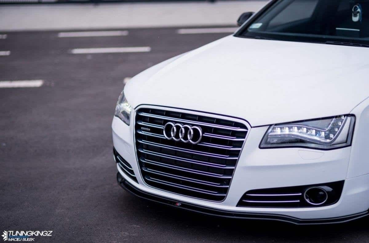 MAXTON DESIGN - Spoiler pod Predný náraznik V.1 Audi A8 D4 , Čierny lesk – Obrázok 4