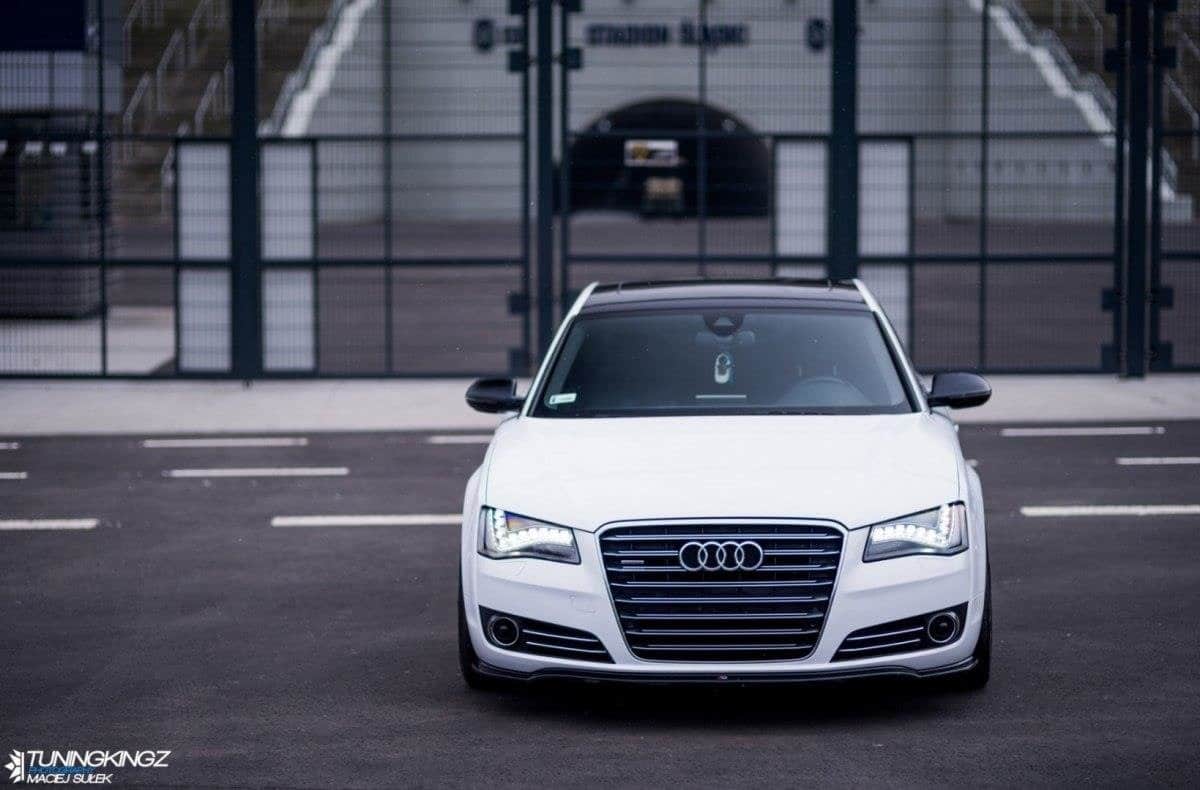 MAXTON DESIGN - Spoiler pod Predný náraznik V.1 Audi A8 D4 , Čierny lesk – Obrázok 5