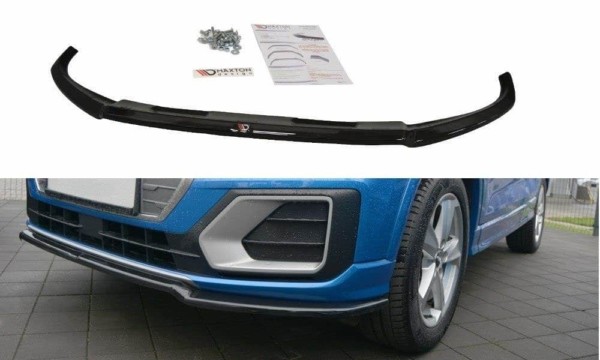 MAXTON DESIGN - Spoiler pod Predný náraznik   Audi Q2 Mk.1 , Čierny lesk