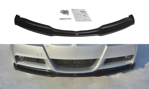 MAXTON DESIGN - Spoiler pod Predný náraznik   V.1 vhodné pre BMW 3 E90 MPACK , 
Čierny lesk