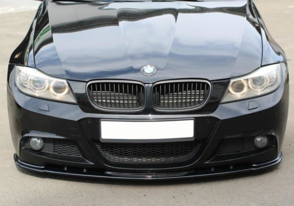 MAXTON DESIGN - Spoiler pod Predný náraznik   V.1 for vhodné pre BMW 3 E91 M-PACK FACELIFT , Čierny lesk – Obrázok 2