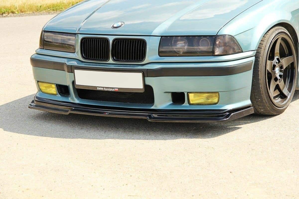 MAXTON DESIGN - Spoiler pod Predný náraznik V.1 vhodné pre BMW M3 E36 , Čierny lesk