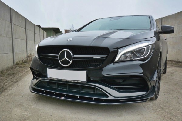 MAXTON DESIGN - Spoiler pod Predný náraznik   V.1 Mercedes CLA A45 AMG C117 Facelift , Čierny lesk 
Čierny lesk 

, – Obrázok 2