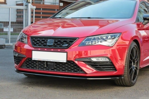 MAXTON DESIGN - Spoiler pod Predný náraznik   V.1 Seat Leon Cupra / FR Mk3 FL , Čierny lesk 

,