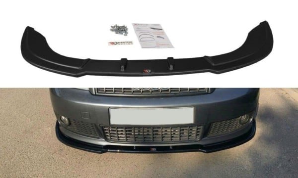 MAXTON DESIGN - Spoiler pod Predný náraznik   V.2 Audi A4 S-Line B6 , Čierny lesk