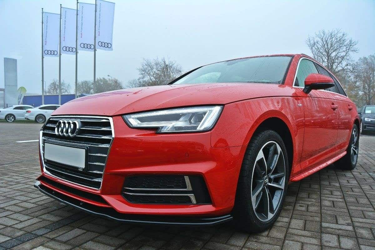 MAXTON DESIGN - Spoiler pod Predný náraznik V.2 Audi S4 / A4 S-Line B9 , Čierny lesk – Obrázok 3