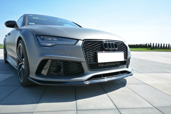 MAXTON DESIGN - Spoiler pod Predný náraznik V.2 Audi RS7 Facelift , Čierny lesk – Obrázok 2