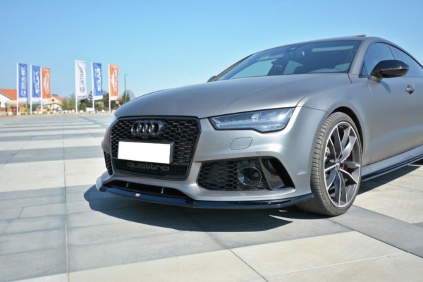 MAXTON DESIGN - Spoiler pod Predný náraznik V.2 Audi RS7 Facelift , Čierny lesk – Obrázok 5