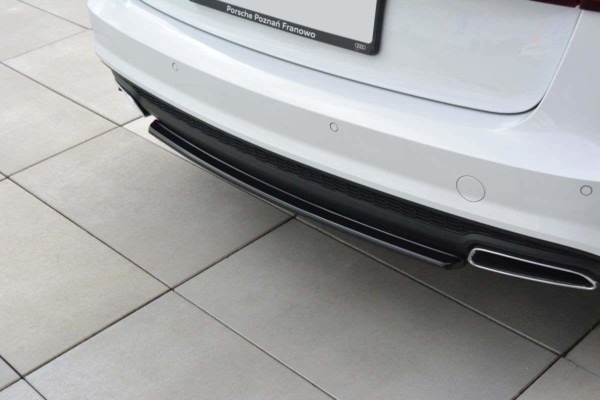 MAXTON DESIGN - Stredový spoiler pod zadný náraznik Audi A6 C7 Avant S-line Facelift , Čierny lesk – Obrázok 3