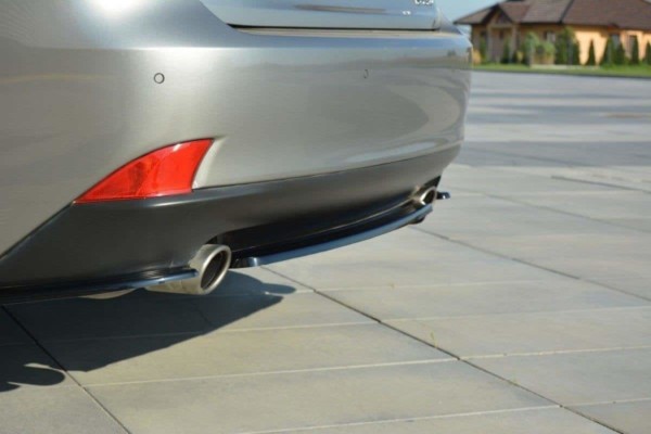 MAXTON DESIGN - Stredový spoiler pod zadný náraznik Lexus IS Mk3 T (without vertical bars) , Čierny lesk Čierny lesk