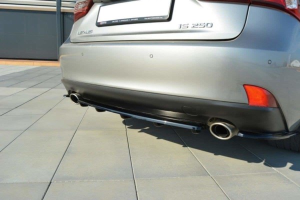 MAXTON DESIGN - Stredový spoiler pod zadný náraznik Lexus IS Mk3 T (with vertical bars) , Čierny lesk Čierny lesk – Obrázok 2