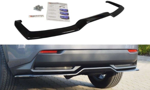 MAXTON DESIGN - Stredový spoiler pod zadný náraznik Lexus NX Mk1 H (without vertical bars) , Čierny lesk Čierny lesk