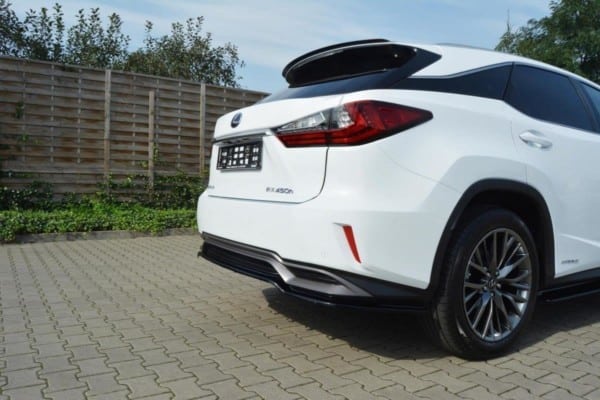 MAXTON DESIGN - Stredový spoiler pod zadný náraznik Lexus RX Mk4 H (without vertical bars) , Čierny lesk Čierny lesk – Obrázok 3