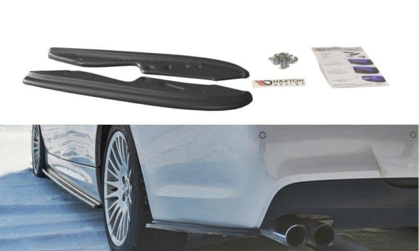 MAXTON DESIGN - Bočné difúzory zadného náraznika vhodné pre BMW 3 E90 MPACK , Čierny lesk