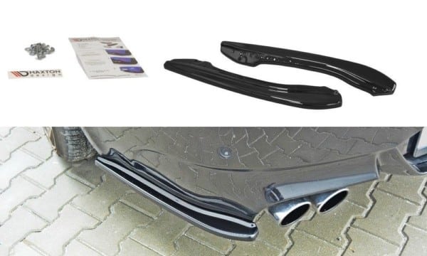 MAXTON DESIGN - Bočné difúzory zadného náraznika vhodné pre BMW M6 E63 , Čierny lesk