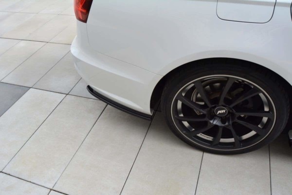MAXTON DESIGN - Bočné difúzory zadného náraznika Audi A6 C7 Avant S-line/ S6 C7 Facelift , Čierny lesk – Obrázok 3